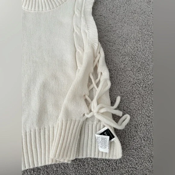 SHEIN Stylish Women's Sweater Vests - Cream and White - Picture 8 of 13